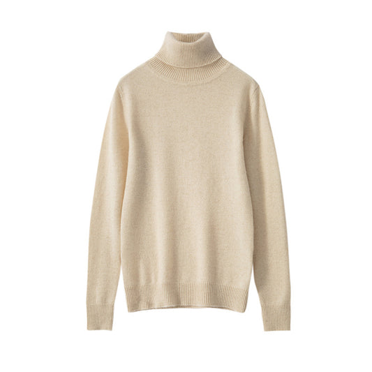 High Neck Cashmere Knitted Sweater