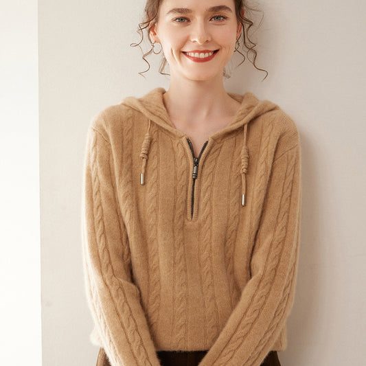 Hooded Cashmere Sweater