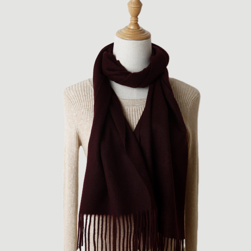 Pure Cashmere Autumn And Winter Tassel Scarf