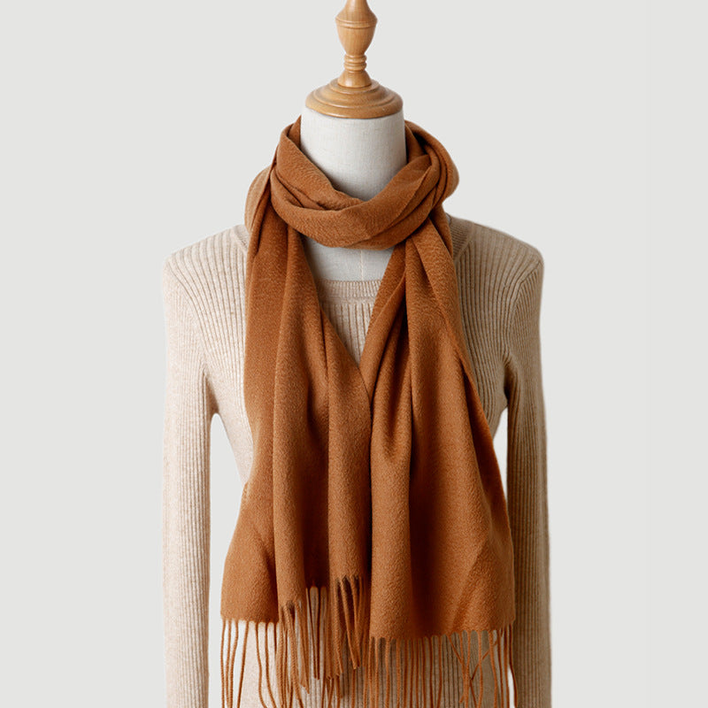 Pure Cashmere Autumn And Winter Tassel Scarf