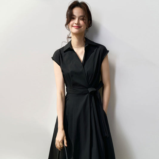 Pleated Cotton Dress