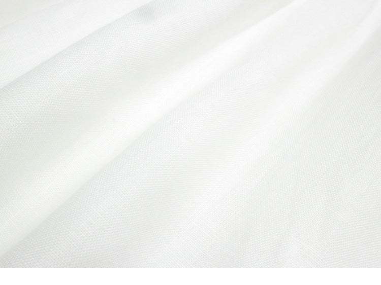 Linen White French Dress