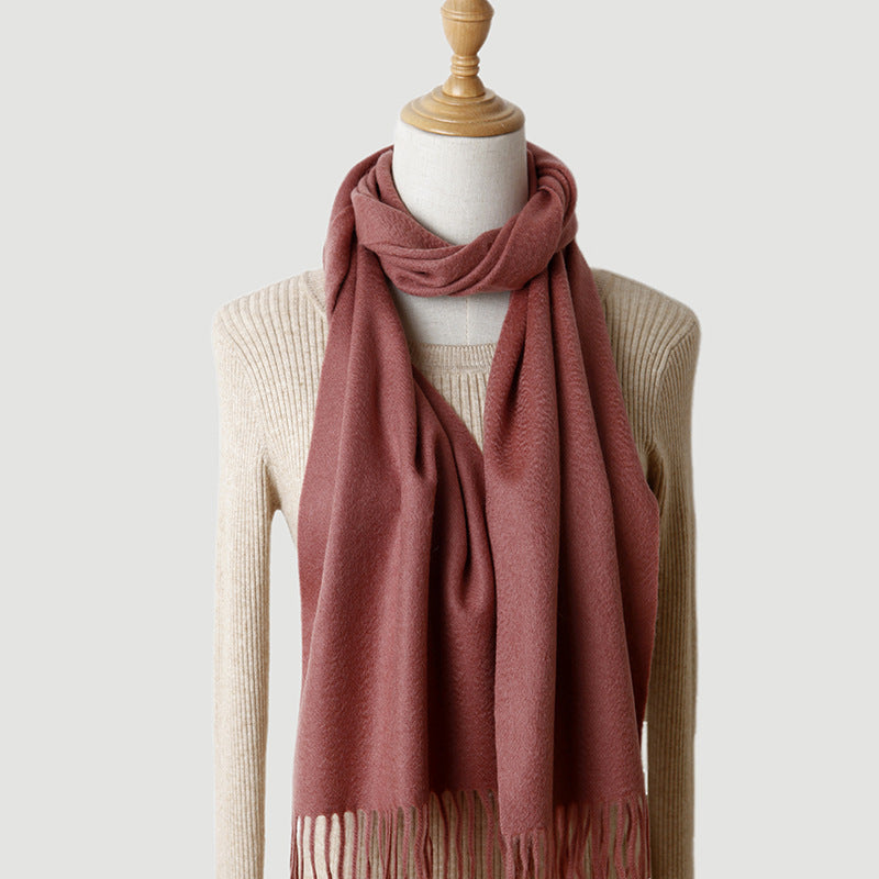 Pure Cashmere Autumn And Winter Tassel Scarf