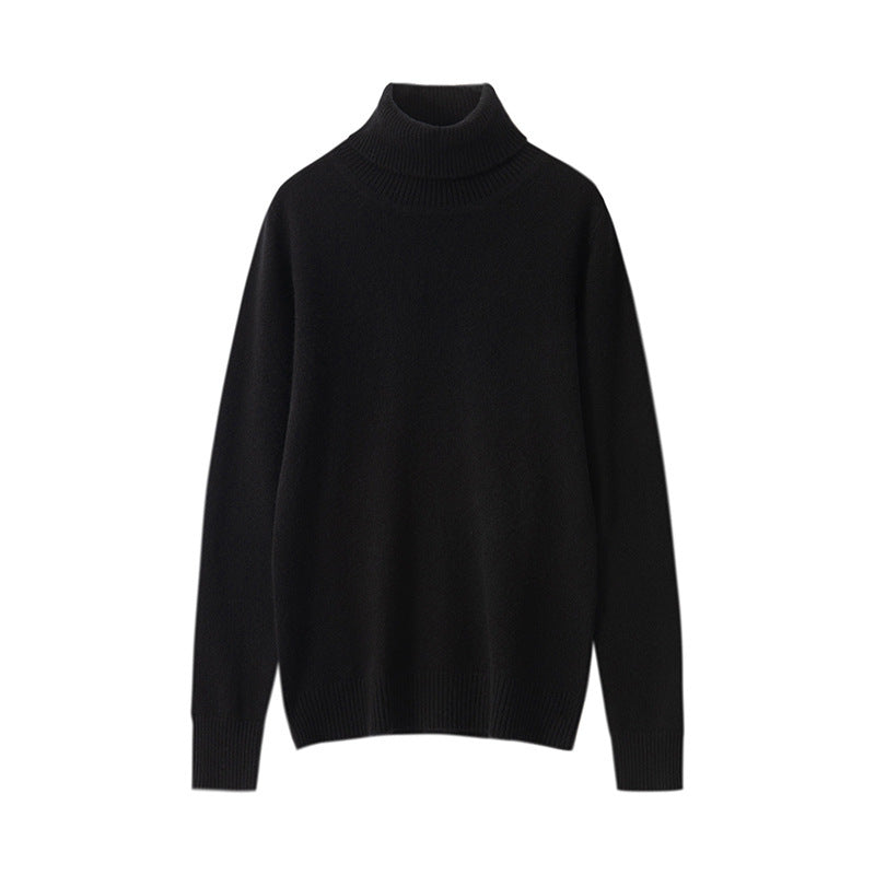 High Neck Cashmere Knitted Sweater