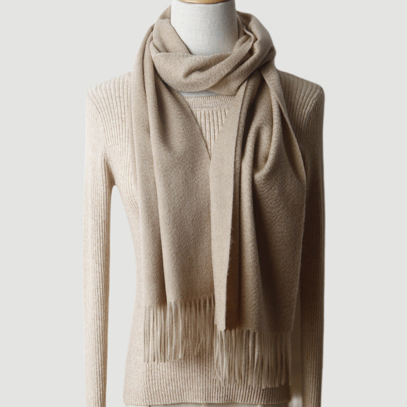 Pure Cashmere Autumn And Winter Tassel Scarf