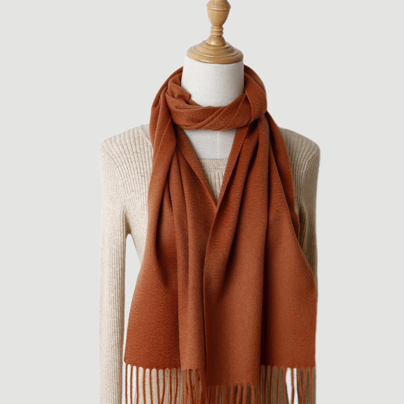 Pure Cashmere Autumn And Winter Tassel Scarf