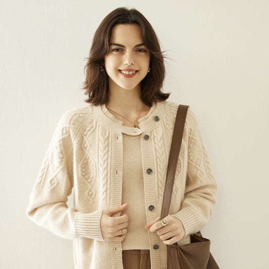 Thick Knit Cashmere Cardigan
