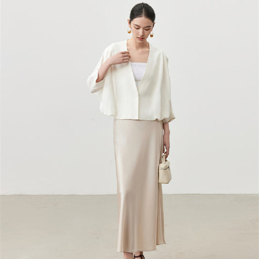 Women's Fashionable Silk High Waist Hip Skirt