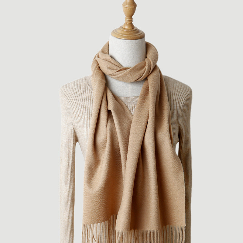 Pure Cashmere Autumn And Winter Tassel Scarf