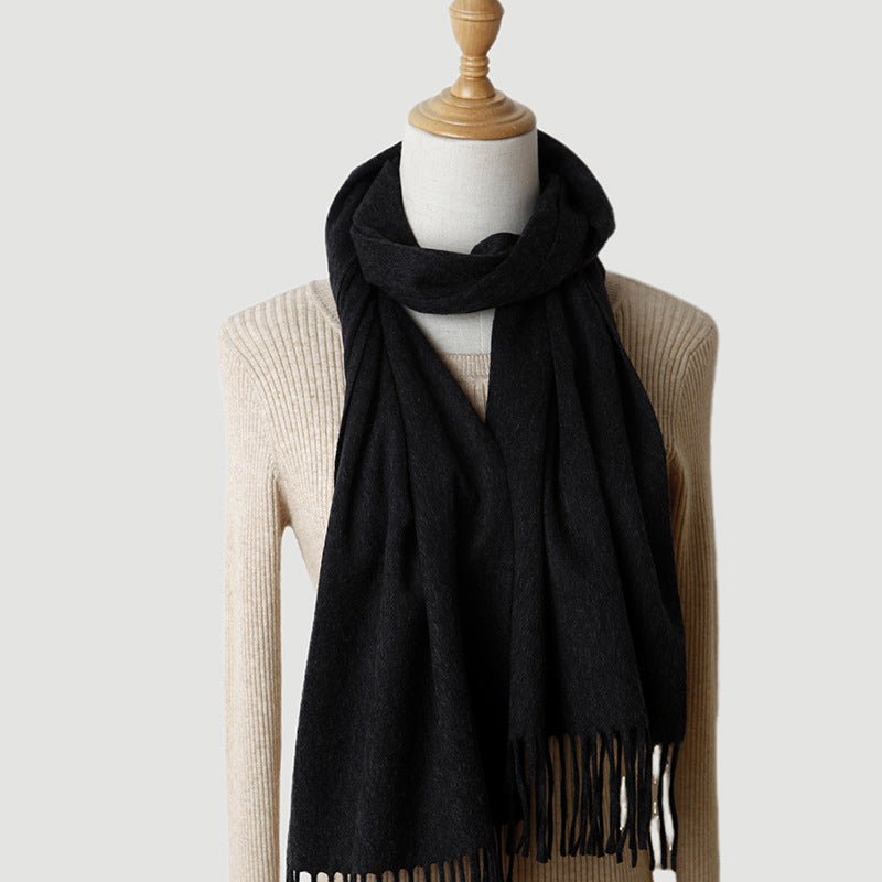 Pure Cashmere Autumn And Winter Tassel Scarf