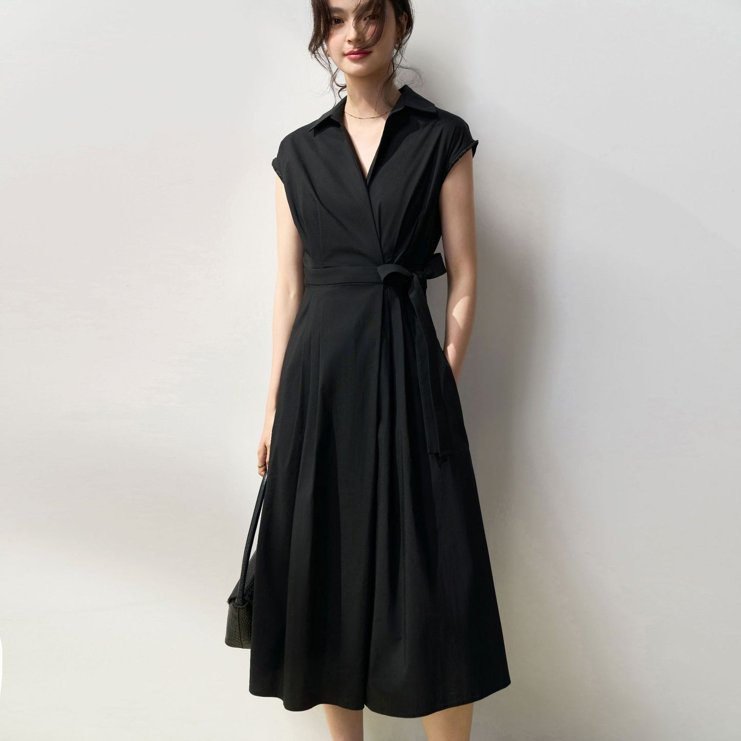 Pleated Cotton Dress