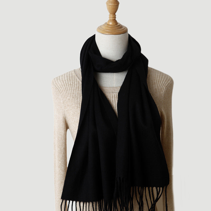 Pure Cashmere Autumn And Winter Tassel Scarf