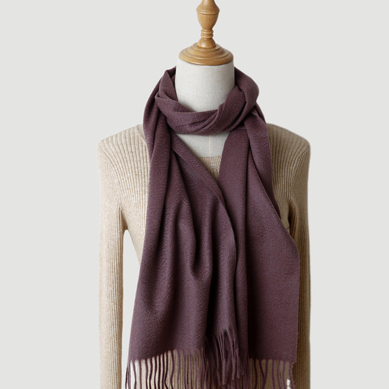 Pure Cashmere Autumn And Winter Tassel Scarf