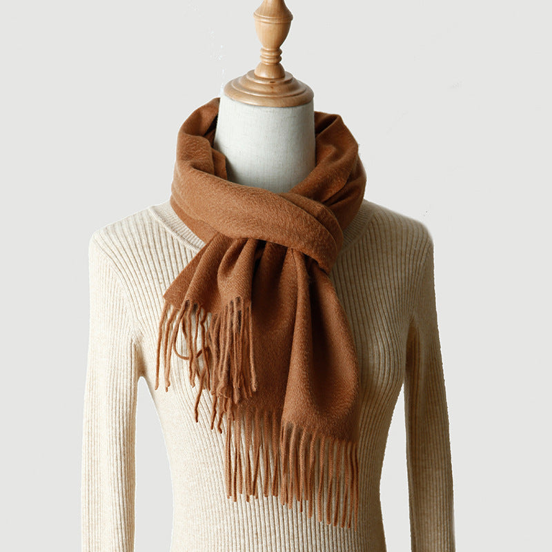Pure Cashmere Autumn And Winter Tassel Scarf