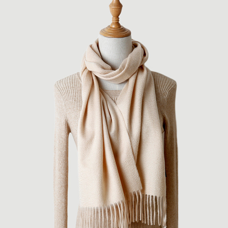 Pure Cashmere Autumn And Winter Tassel Scarf