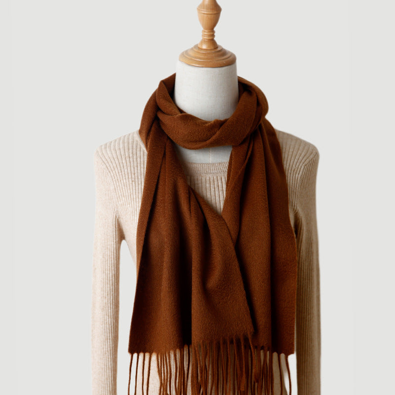 Pure Cashmere Autumn And Winter Tassel Scarf