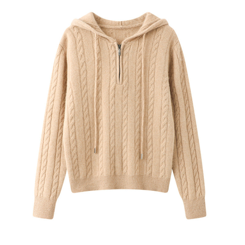 Hooded Cashmere Sweater