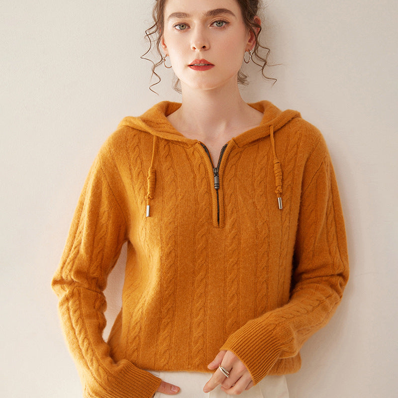 Hooded Cashmere Sweater