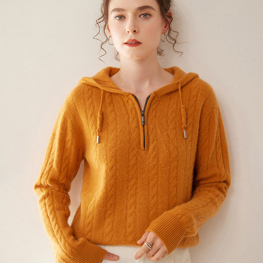 Hooded Cashmere Sweater