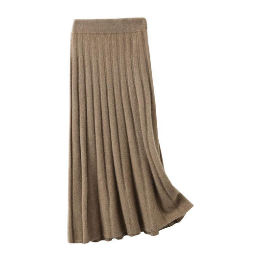 Mid-length Pure Wool Skirt