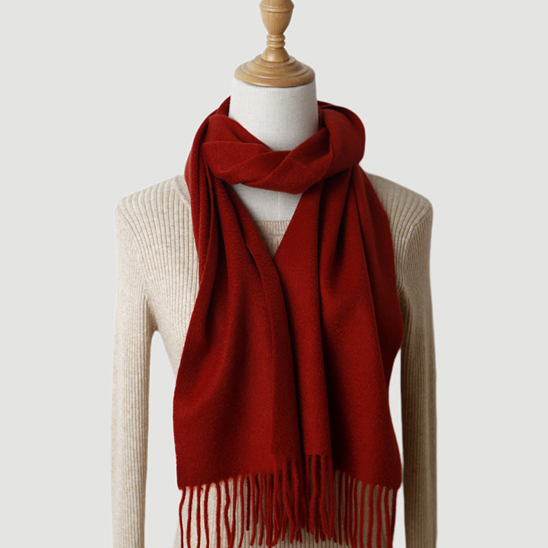 Pure Cashmere Autumn And Winter Tassel Scarf