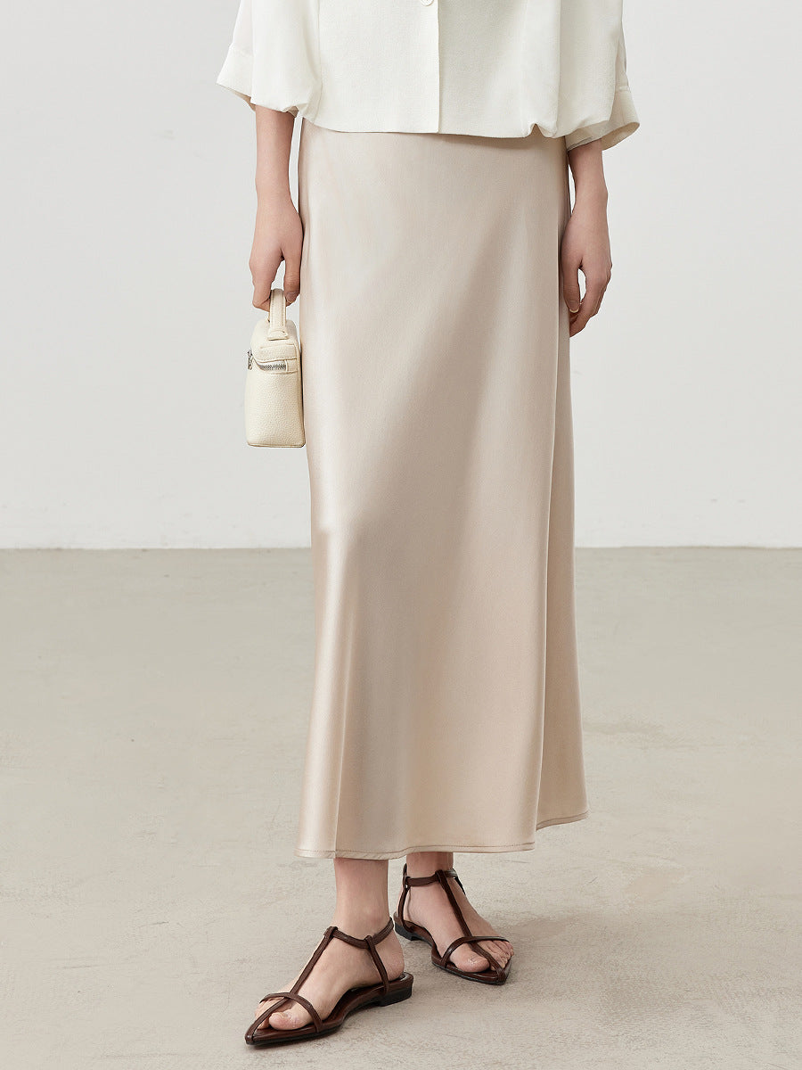 Women's Fashionable Silk High Waist Hip Skirt