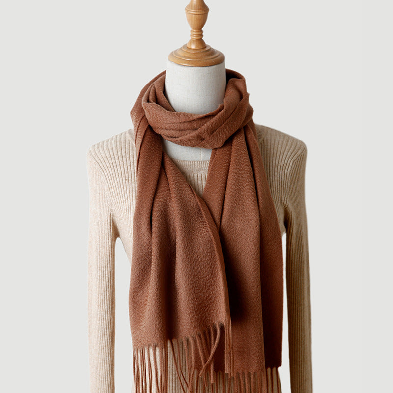 Pure Cashmere Autumn And Winter Tassel Scarf