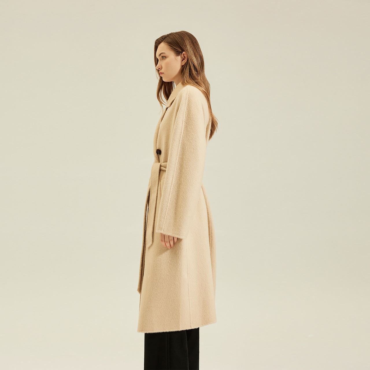 Camel Coat Reversible Wool Jacket