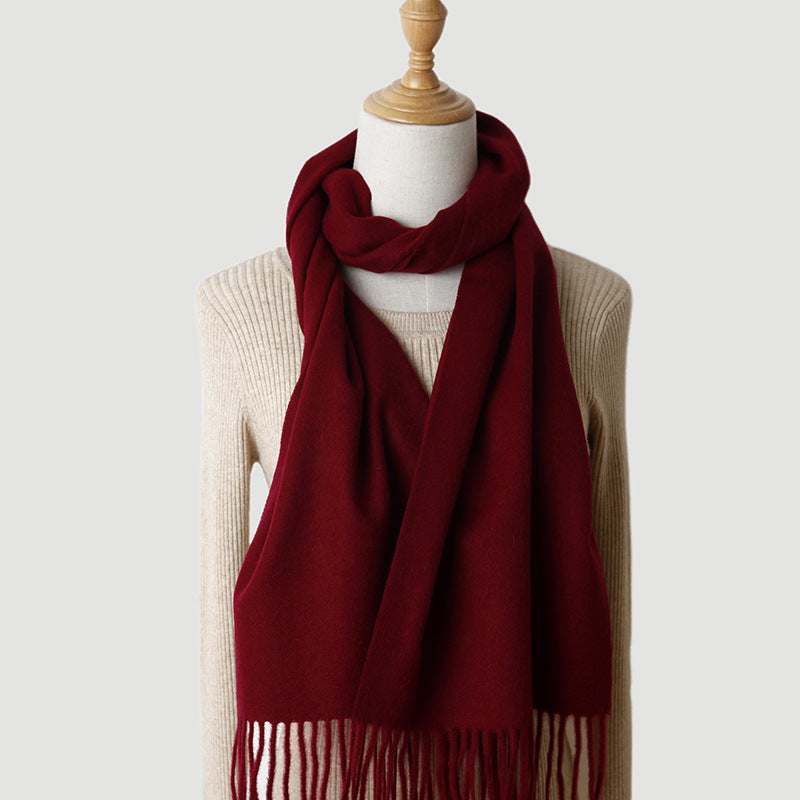 Pure Cashmere Autumn And Winter Tassel Scarf