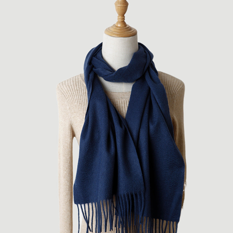 Pure Cashmere Autumn And Winter Tassel Scarf
