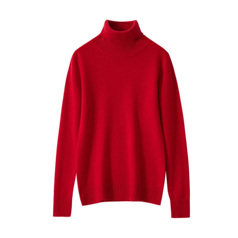 High Neck Cashmere Knitted Sweater