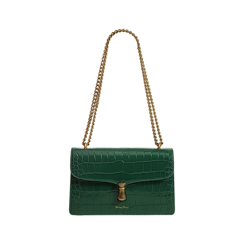 Leather One-shoulder Messenger Chain Bag