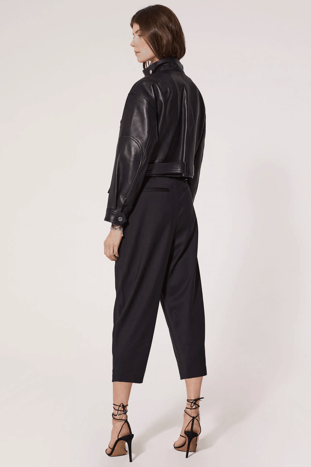 Soft Waxy Belted Leather Jacket