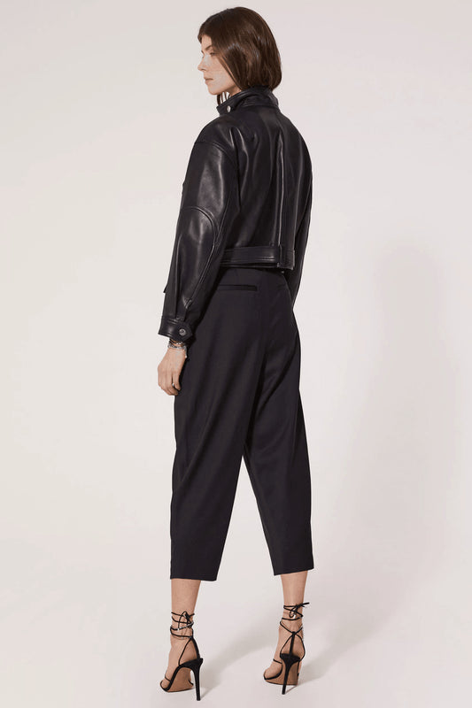 Soft Waxy Belted Leather Jacket