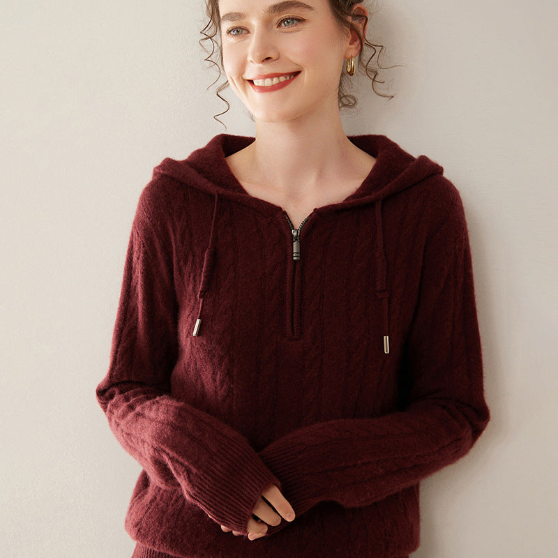 Hooded Cashmere Sweater