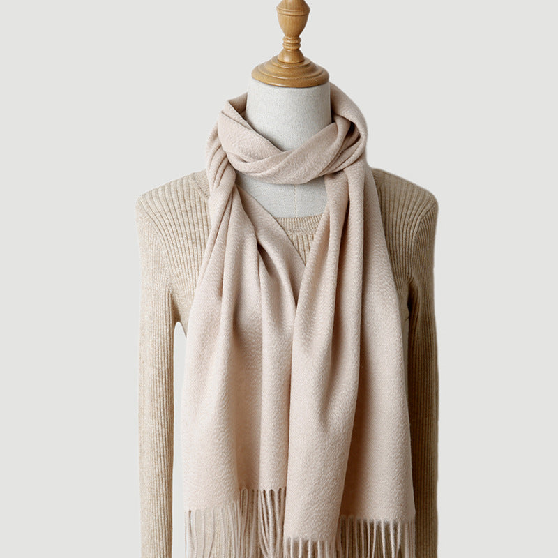 Pure Cashmere Autumn And Winter Tassel Scarf