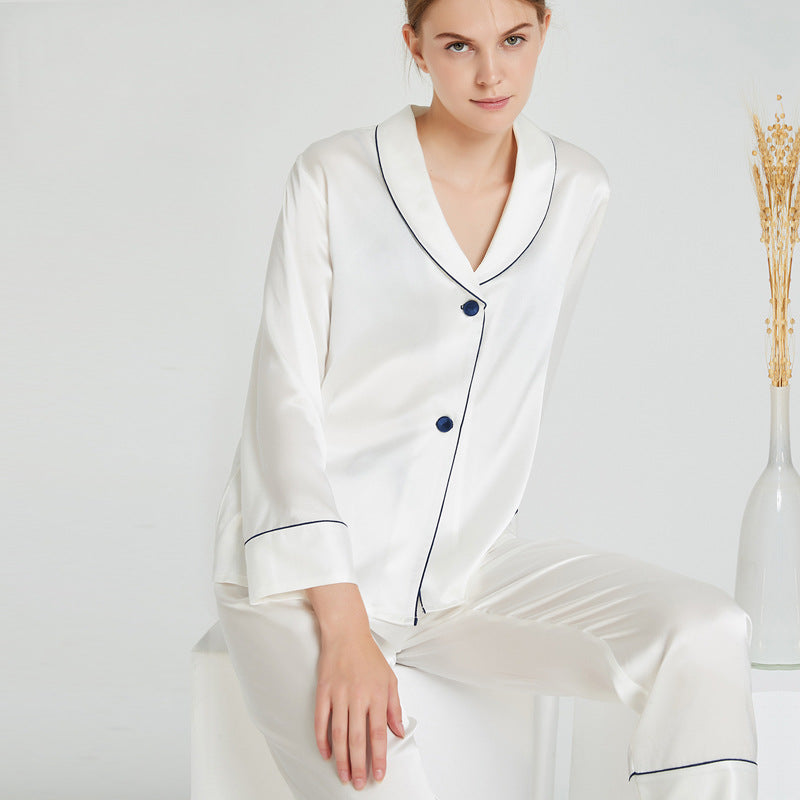Silk Flared Long Sleeve Pajamas