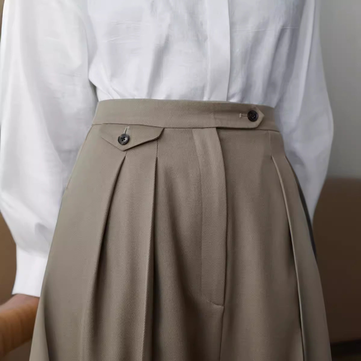 Straight Cut Wide-leg Pants