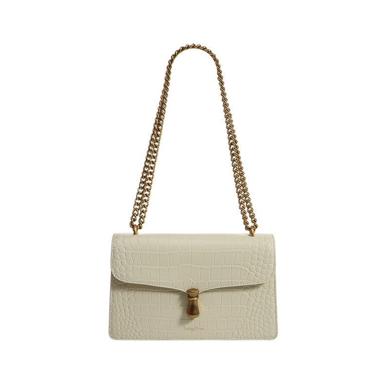 Leather One-shoulder Messenger Chain Bag