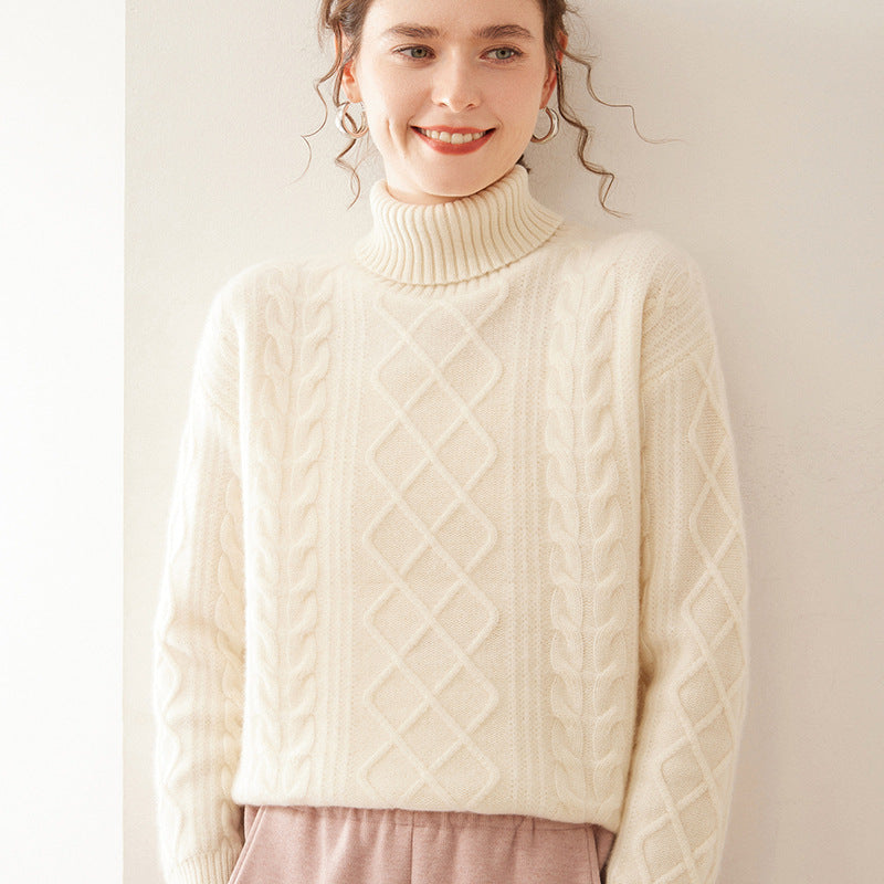 High Lapel Cashmere Sweater