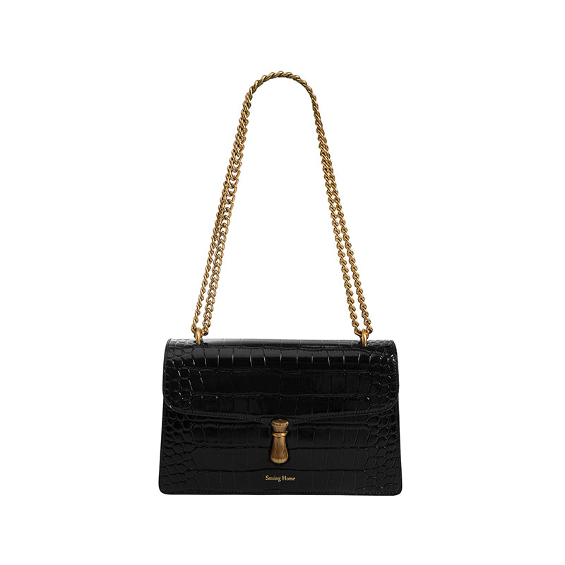 Leather One-shoulder Messenger Chain Bag