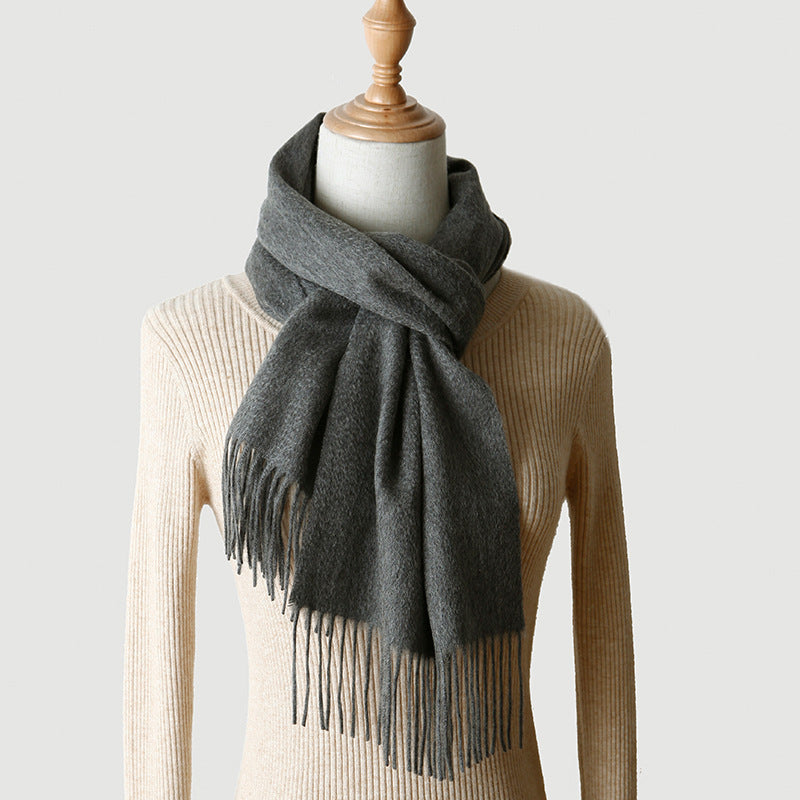 Pure Cashmere Autumn And Winter Tassel Scarf