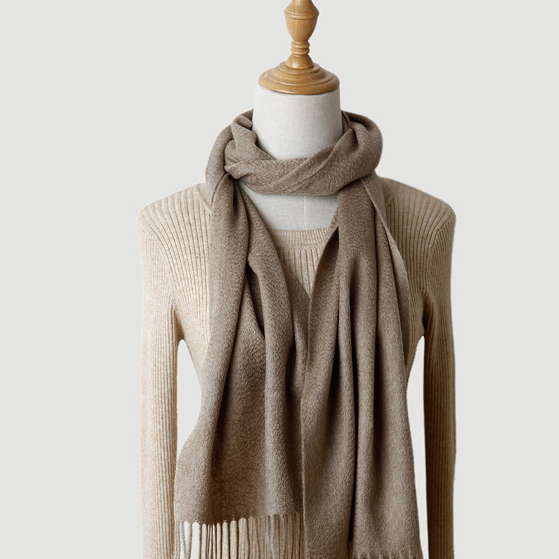 Pure Cashmere Autumn And Winter Tassel Scarf
