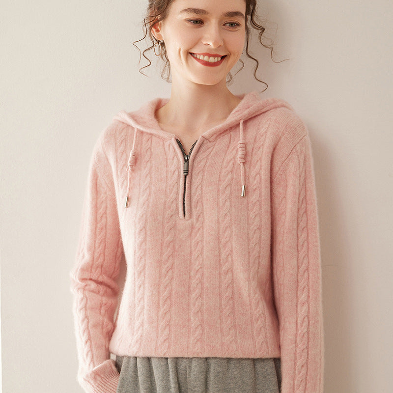 Hooded Cashmere Sweater