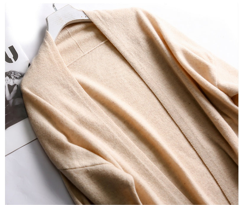 Super Long Wool Knit Cardigan