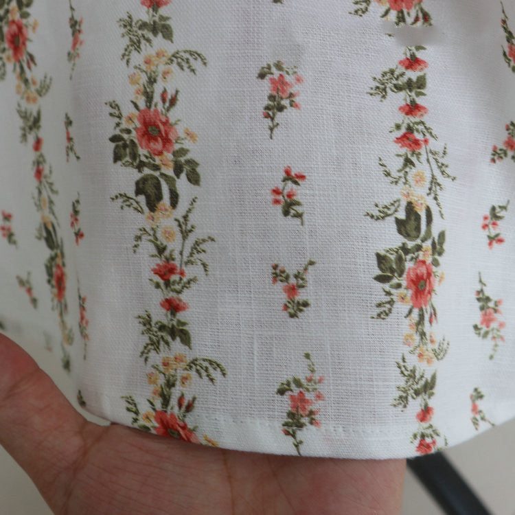 Linen Sleeveless Floral Dress