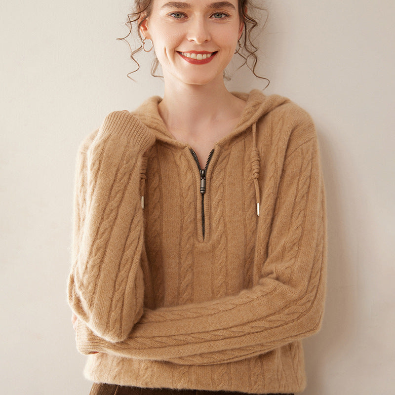 Hooded Cashmere Sweater