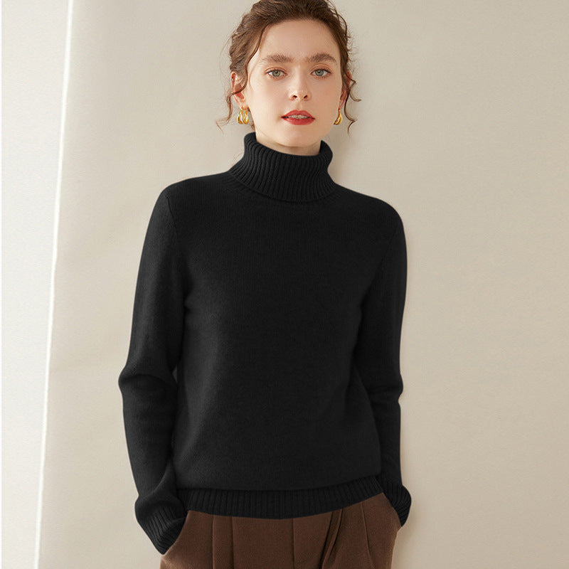 Thickened Fall And Winter Turtleneck Cashmere Sweater