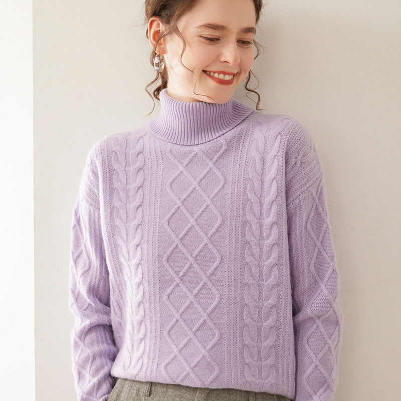 High Lapel Cashmere Sweater