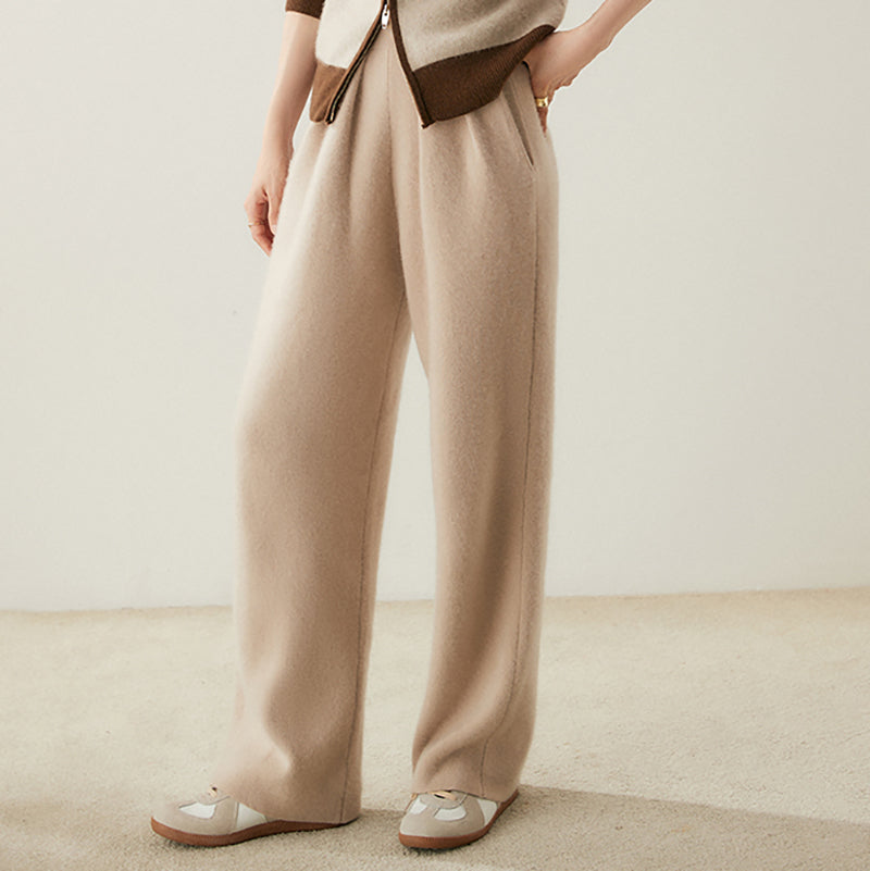 Autumn And Winter Cashmere Women's Wide-leg Pants